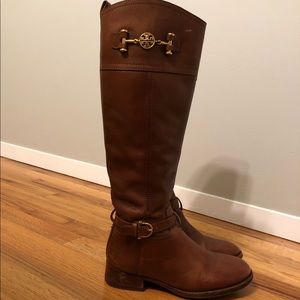 Tory Burch Calista Riding Boot 6 Wide Calf